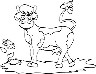 vache a colorier